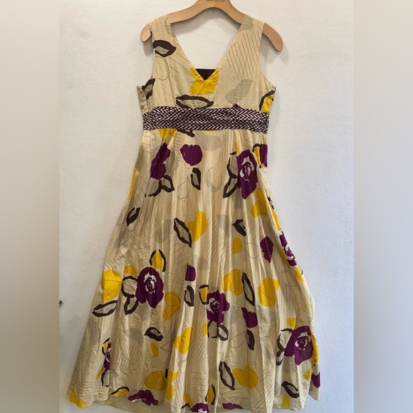 Anthropologie Moulinette Soeurs Botanical Floral Crossway Maxi Dress Size 12 - Picture 2 of 7